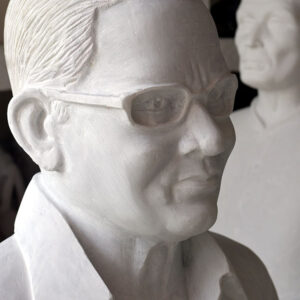 A bust in white marble