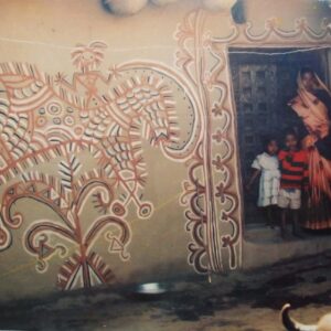 Sohrai painting on wall, Bhelwara, Hazaribagh, Jharkhand. Img 1, 1995